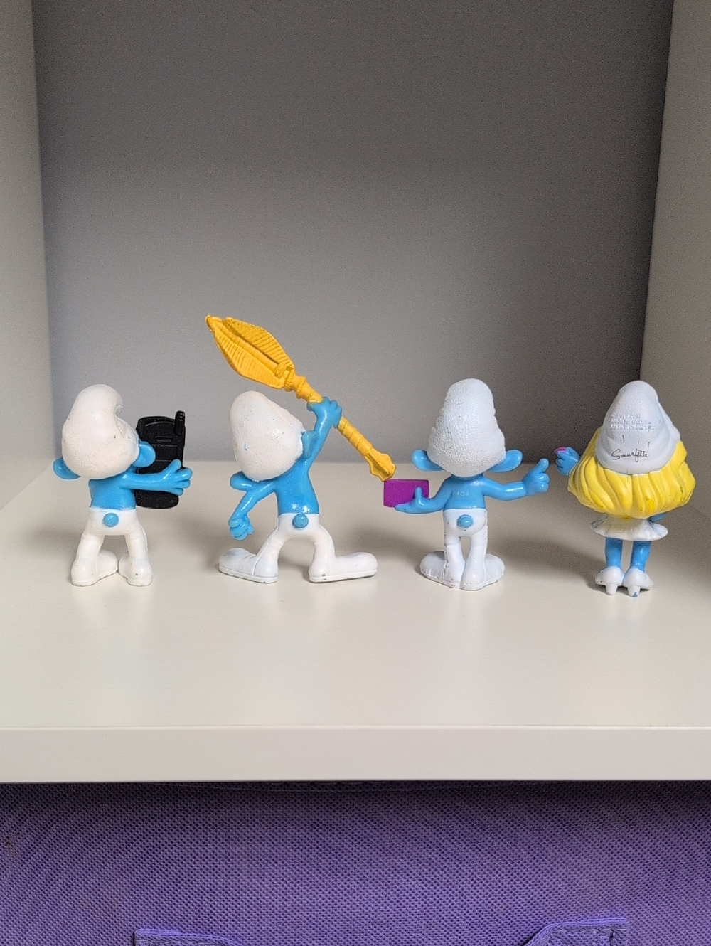 Smurf Figures Set Of 4 McDonald's 3" Smurfs Smurfette Brainy(2) Clumsy 2011 2013 - Picture 6 of 14